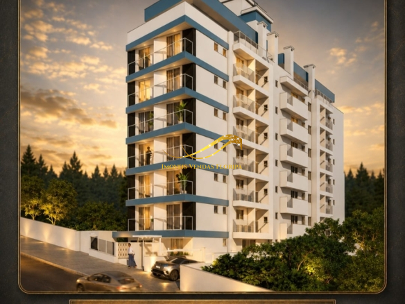Fachada do edifício residencial na Carvoeira, 400m da UFSC, Florianópolis.