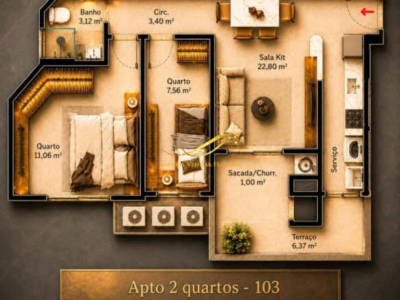 Lindo apartamento de 2 dormitórios na Carvoeira, perto da UFSC. Uma vaga de garagem.